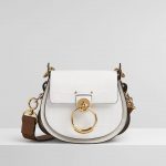 Chloe Brilliant White Embossed Croco Effect Tess Small Bag