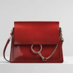 Chloe Earthy Red Spazzolato Sfumato Faye Medium Shoulder Bag