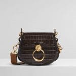 Chloe Profound Brown Embossed Croco Effect Tess Small Bag