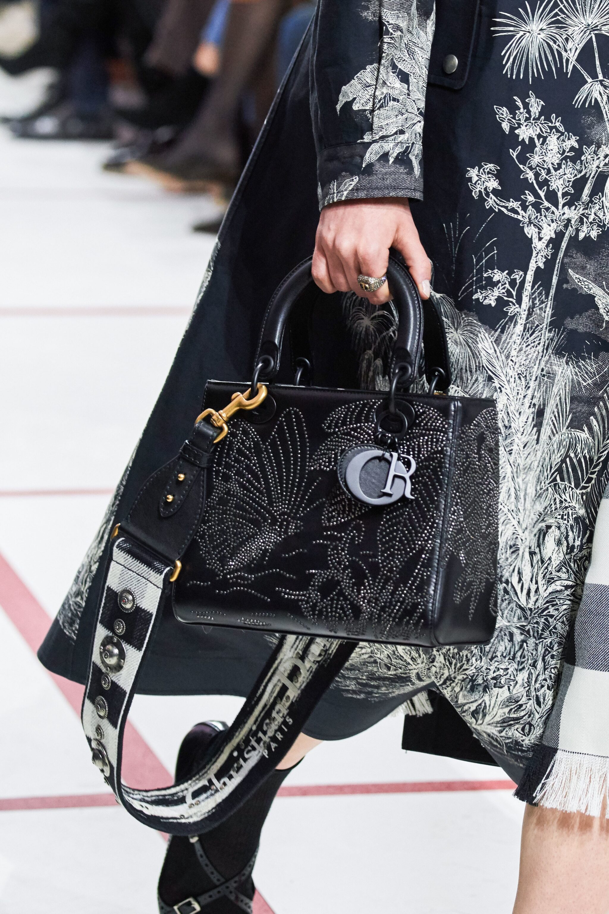 A BLACK CROCODILE LADY DIOR BAG, CHRISTIAN DIOR, 2012