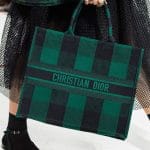 Dior Black/Green Plaid Book Tote Bag - Fall 2019