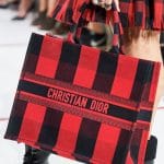 Dior Black/Red Plaid Book Tote Bag - Fall 2019