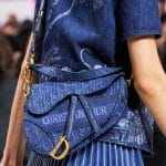 Dior Blue Denim Saddle Bag - Fall 2019
