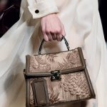 Fendi Khaki Floral Top Handle Bag - Fall 2019