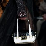 Fendi White/Black Crocodile Top Handle Bag - Fall 2019