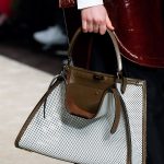 Fendi White/Brown Perforated Peekaboo Bag 2 - Fall 2019