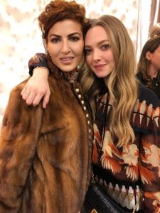 Penny Karabey with Amanda Seyfried - NYFW 2019