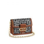 Louis Vuitton Black/Silver Tweed Dauphine Mini Bag