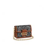Louis Vuitton Black/Silver Tweed Dauphine Mini Bag