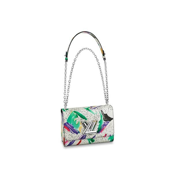 Louis Vuitton - Limited Edition Splash Print Twist MM-White Top Handle W/  Strap