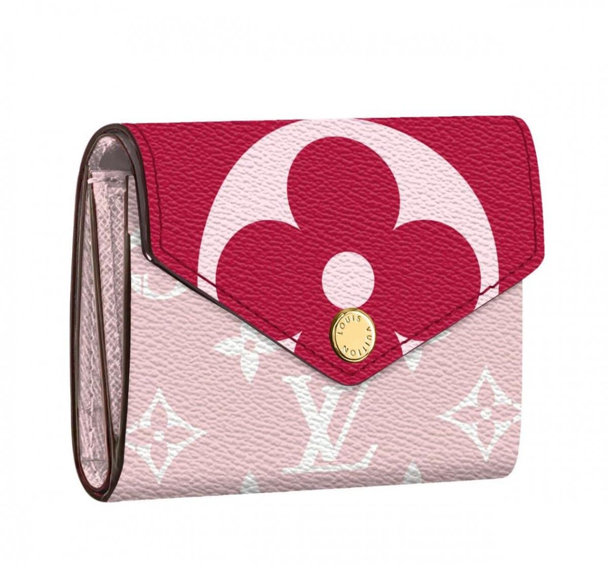 Pre-owned Louis Vuitton Zoe Wallet Monogram Giant Red/pink