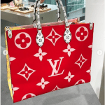 Louis Vuitton Red Monogram Geant Tote Bag