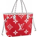 Louis Vuitton Red Monogram Geant Neverfull Messenger Bag