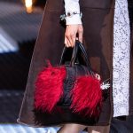 Prada Black/Red Nylon/Fur Small Top Handle Bag - Fall 2019