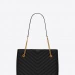 Saint Laurent Black Embossed Tribeca Medium Shopping Bag