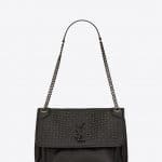 Saint Laurent Black Lambskin with Lurex Stars Niki Medium Bag