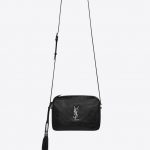 Saint Laurent Black Patent Lou Camera Bag