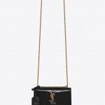 Saint Laurent Black Patent Sunset Small Bag