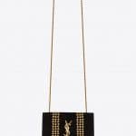 Saint Laurent Black Star Studs Suede Kate Small Bag