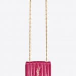 Saint Laurent Freesia Patent Matelassé Vicky Small Bag