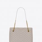 Saint Laurent Ivory Embossed Tribeca Medium Shopping Bag