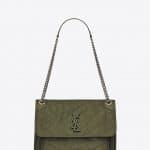 Saint Laurent Light Tea Crinkled Vintage Leather Niki Medium Bag
