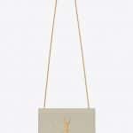 Saint Laurent Vintage White Suede with Star Print Kate Medium Bag