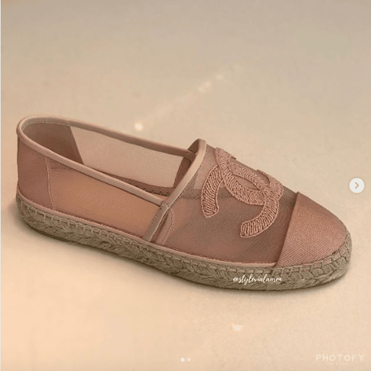 pink chanel espadrilles 38