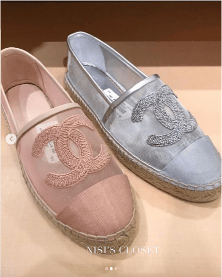 CHANEL silver leather espadrilles – Loop Generation