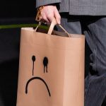 Balenciaga Beige Sad Face Shopping Bag - Fall 2019