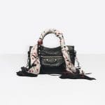 Balenciaga Black Classic Silver Mini City Scarf Bag