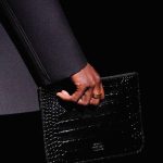 Balenciaga Black Croc Embossed Clutch Bag - Fall 2019