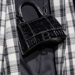 Balenciaga Black Crocodile Embossed Mini Top Handle Bag 2 - Fall 2019
