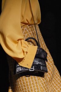 Balenciaga Black Crocodile Embossed Mini Top Handle Bag - Fall 2019