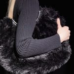 Balenciaga Black Fur Large Clutch Bag - Fall 2019