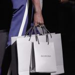 Balenciaga Gray Logo Small and Large Shopping Bags - Fall 2019