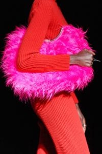 Balenciaga Pink Fur Large Clutch Bag - Fall 2019