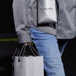Balenciaga Silver Mini Shopping Bag - Fall 2019