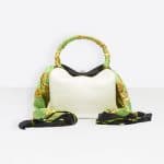 Balenciaga White/Green Flap Scarf XS Bag