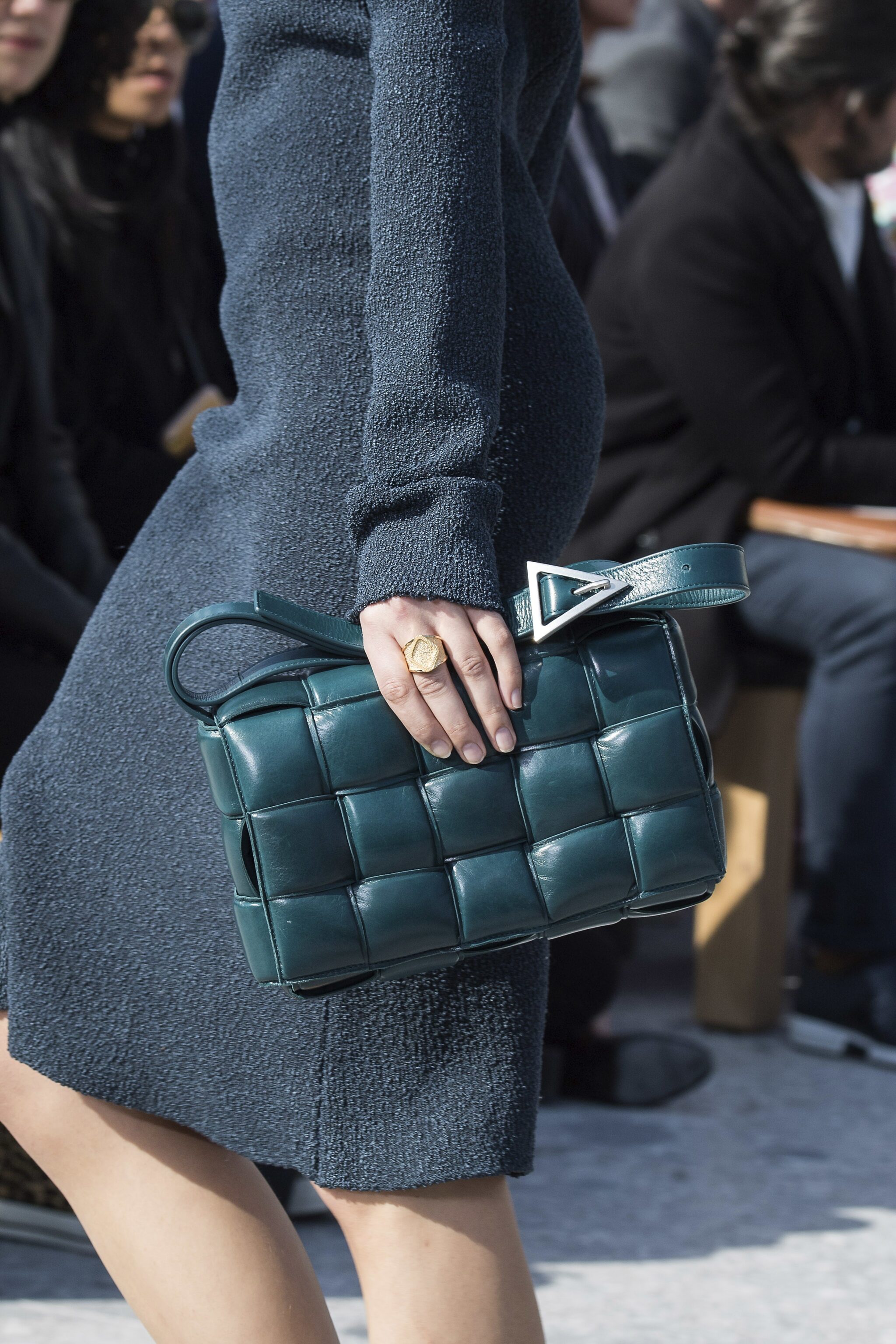 Bottega Veneta Blue Green Shoulder Bag - Fall 2019