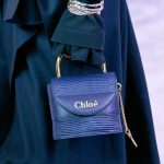 Chloe Blue Lizard Mini Top Handle Bag - Fall 2019