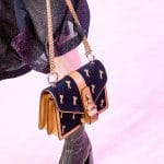 Chloe Blue/Tan Horse Embroidered Flap Bag - Fall 2019