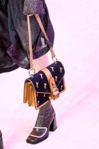 Chloe Blue/Tan Horse Embroidered Flap Bag - Fall 2019