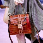 Chloe Brown Crocodile Embossed Flap Bag 2 - Fall 2019