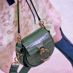 Chloe Dark Green Crocodile Embossed Tess Bag - Fall 2019