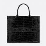 Dior Black Alligator Book Tote Bag