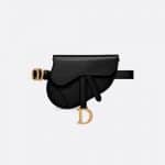 Dior Black Calfskin Saddle Belt Bag