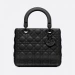 Dior Black Ultra Matte Medium Lady Dior Bag