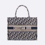 Dior Blue Oblique Canvas Small Book Tote Bag