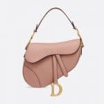 Dior Blush Powder Calfskin Medium Saddle Bag